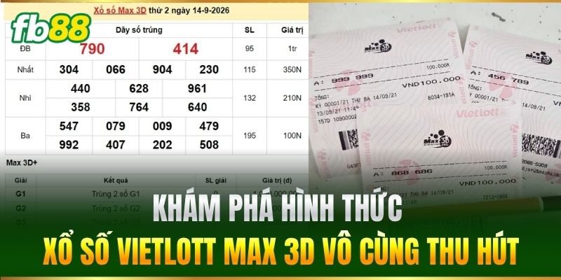 Xổ Số Vietlott Max 3D - Tỷ Lệ Thưởng Cao Cho Bet Thủ FB88 - BIVEGU.NEWS
